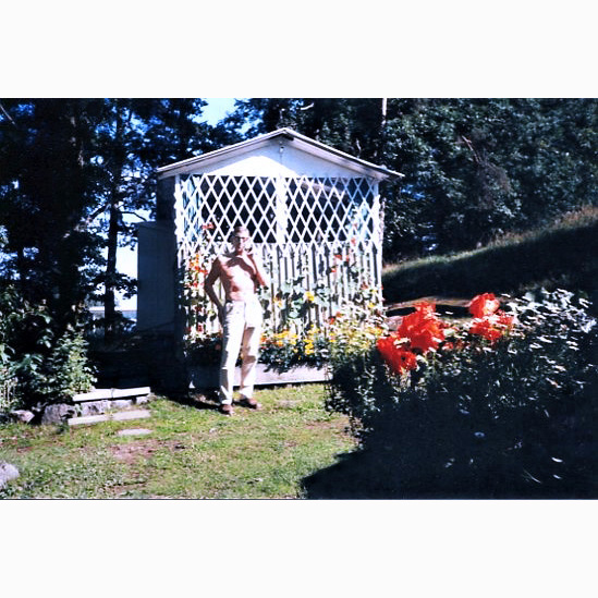 Axel Moberg vid Axelsberg, Farstanäset, 1986. Foto: Okänd