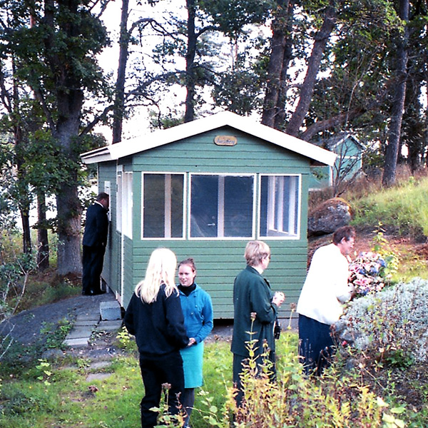 Axelsberg, stuga nr 26, återuppbyggd, Farstanäset, 2000