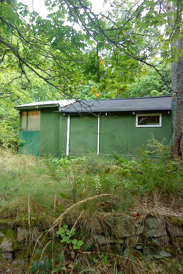 Sonias gamla stuga på Farstanäset, foto 2009 strax innan rivningen 2010.