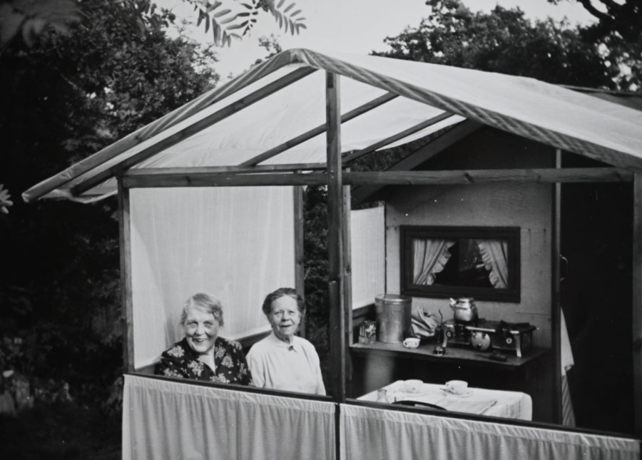 1950-tal: kaffebesök i tältstugan på Farstanäset