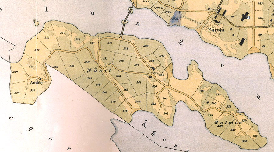 Tomter på Farstanäset, Södertörns Villastad 1911